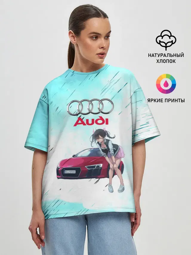 Женская футболка оверсайз