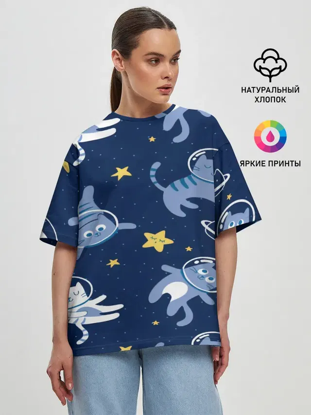 Женская футболка оверсайз
