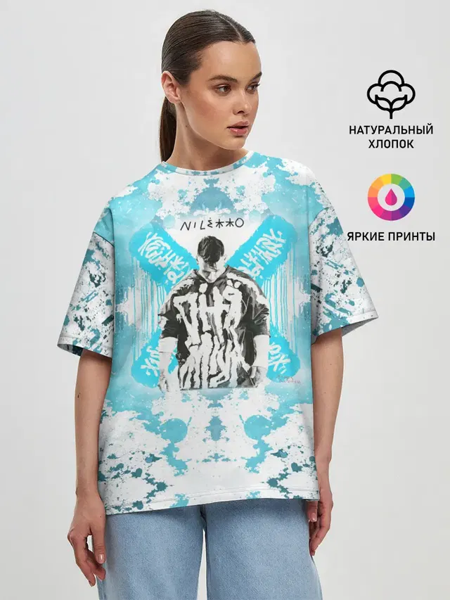 Женская футболка оверсайз