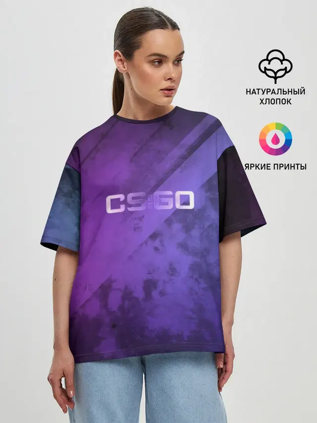 Женская футболка оверсайз