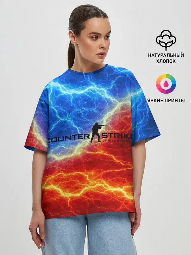 Женская футболка оверсайз