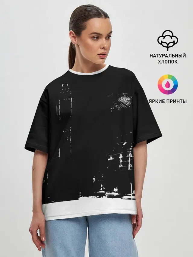 Женская футболка оверсайз