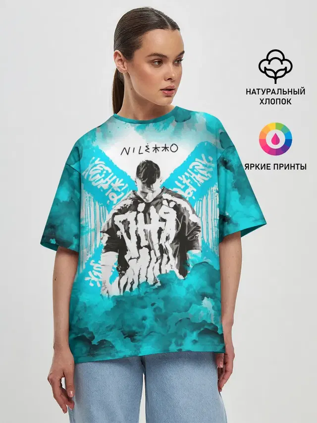 Женская футболка оверсайз