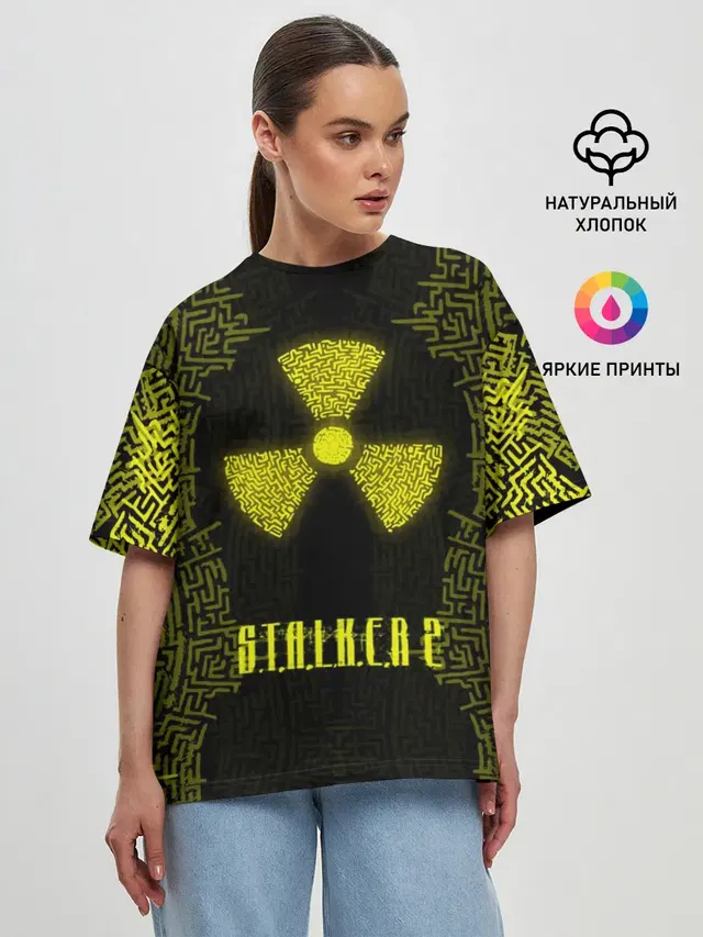 Женская футболка оверсайз