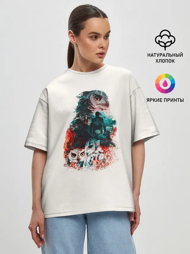 Женская футболка оверсайз