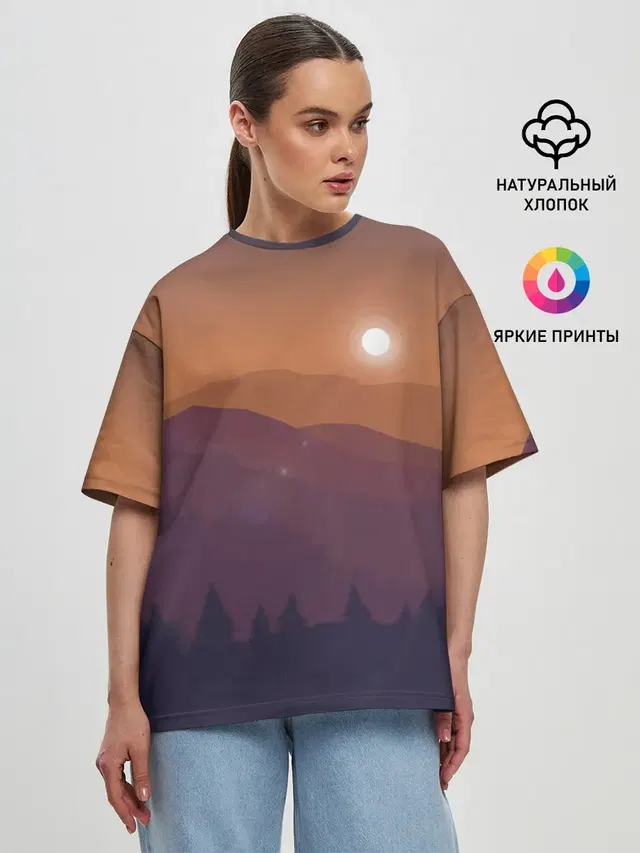 Женская футболка оверсайз
