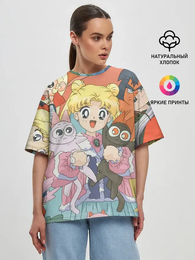 Женская футболка оверсайз