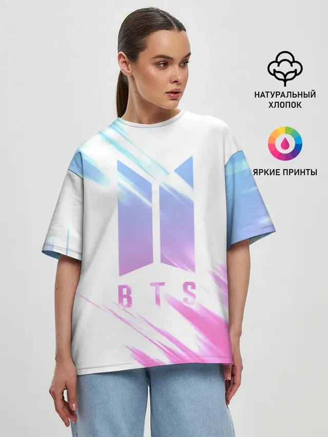 Женская футболка оверсайз