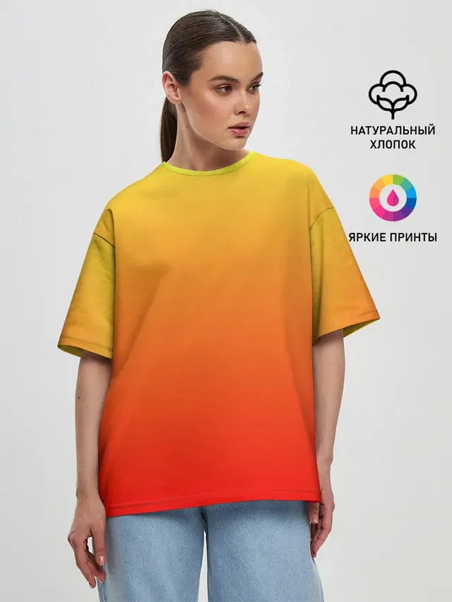 Женская футболка оверсайз
