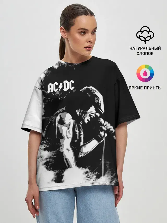 Женская футболка оверсайз