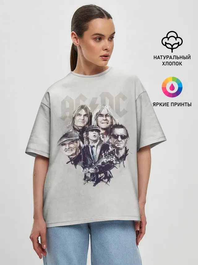 Женская футболка оверсайз
