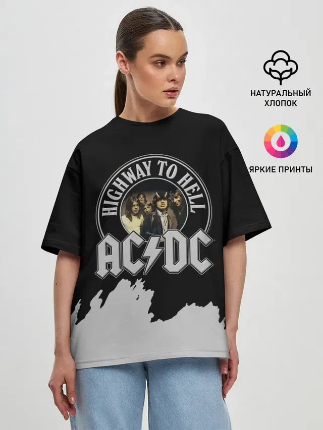 Женская футболка оверсайз
