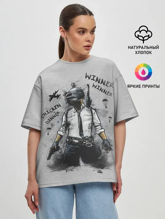 Женская футболка оверсайз