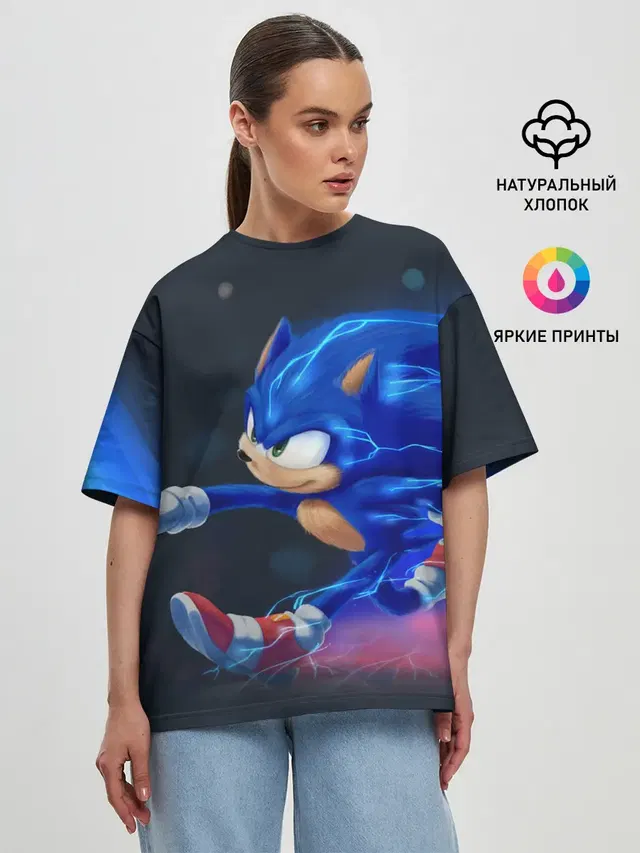 Женская футболка оверсайз