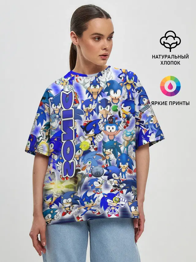 Женская футболка оверсайз