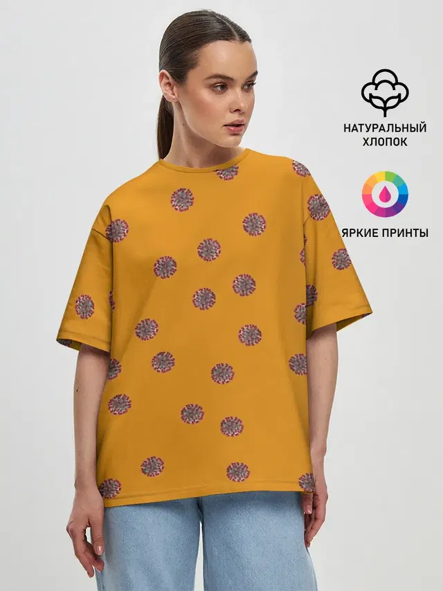 Женская футболка оверсайз