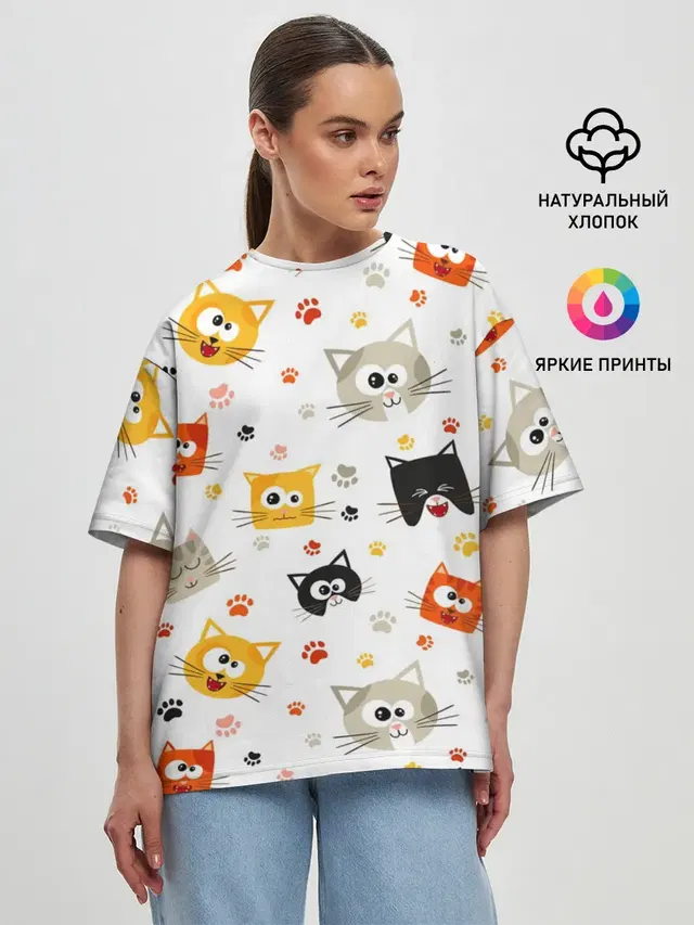 Женская футболка оверсайз
