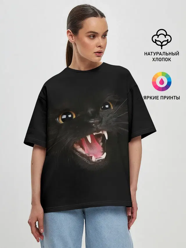 Женская футболка оверсайз