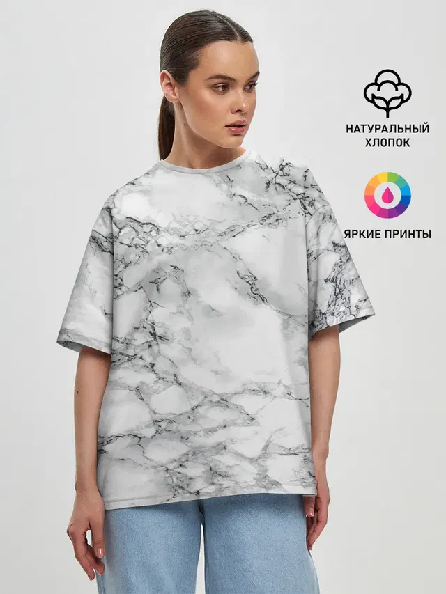 Женская футболка оверсайз