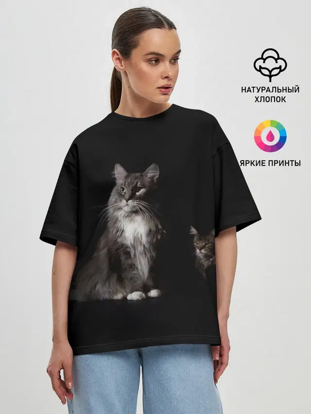 Женская футболка оверсайз