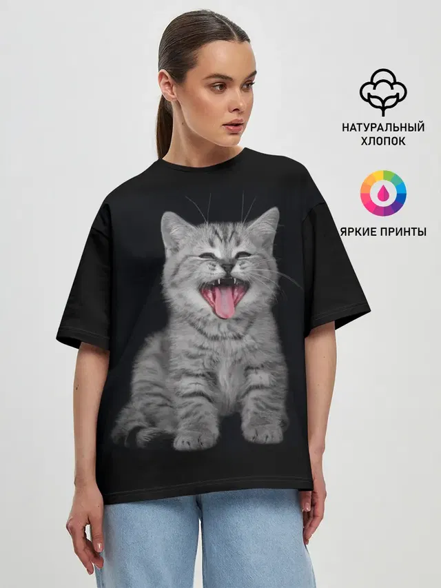 Женская футболка оверсайз