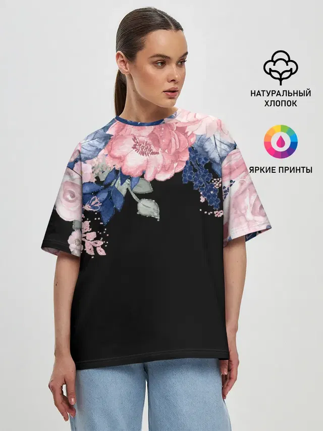 Женская футболка оверсайз