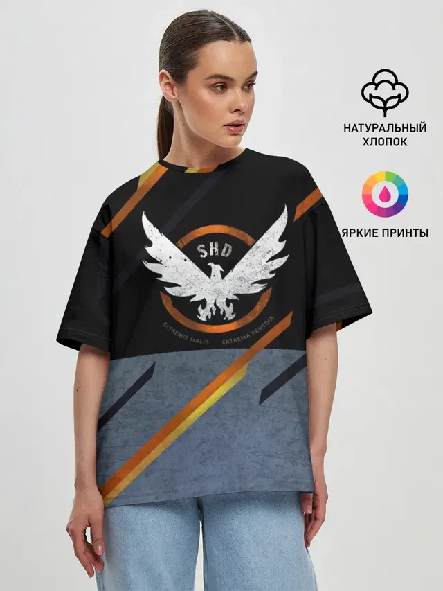 Женская футболка оверсайз