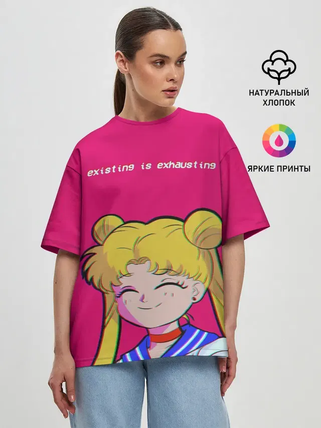 Женская футболка оверсайз