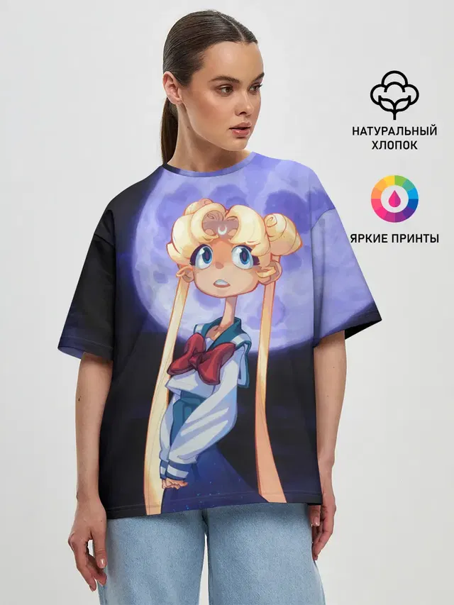 Женская футболка оверсайз