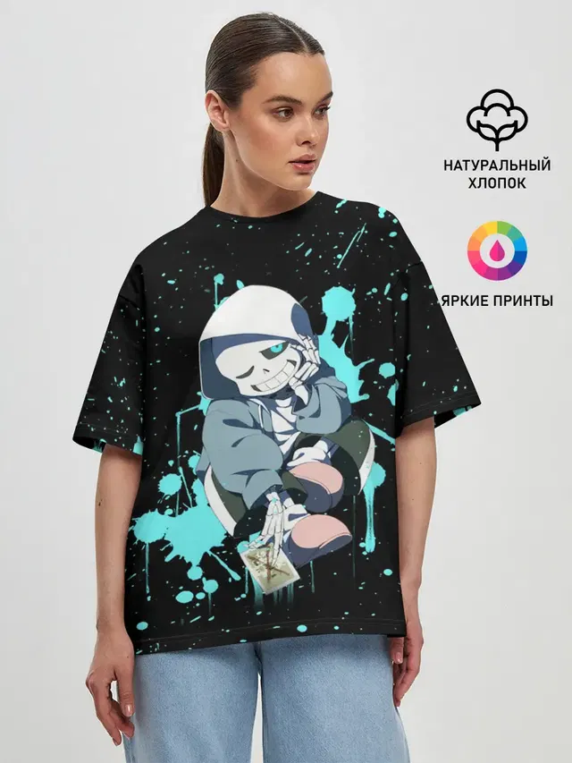 Женская футболка оверсайз