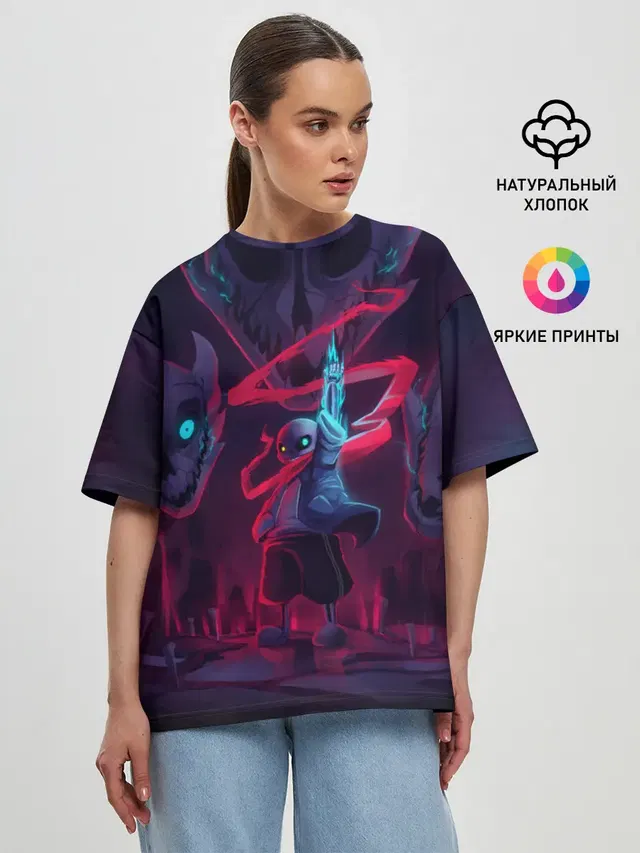 Женская футболка оверсайз
