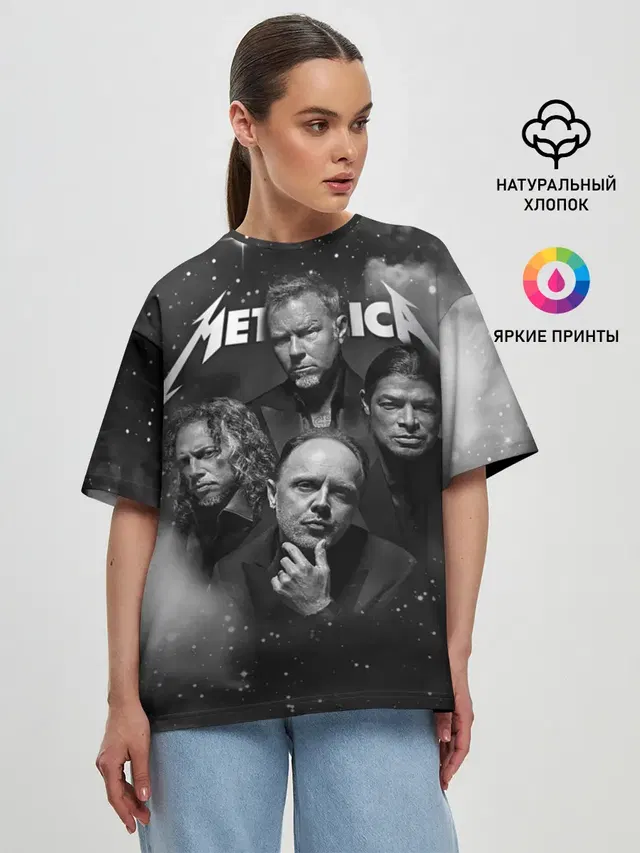 Женская футболка оверсайз