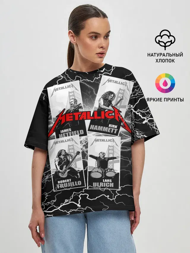 Женская футболка оверсайз