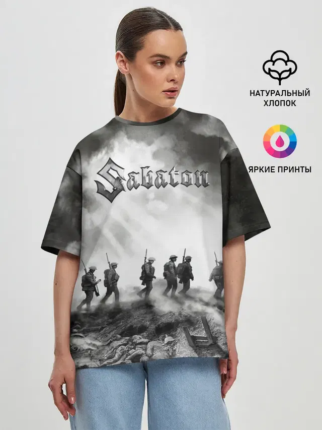 Женская футболка оверсайз