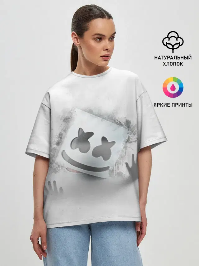 Женская футболка оверсайз