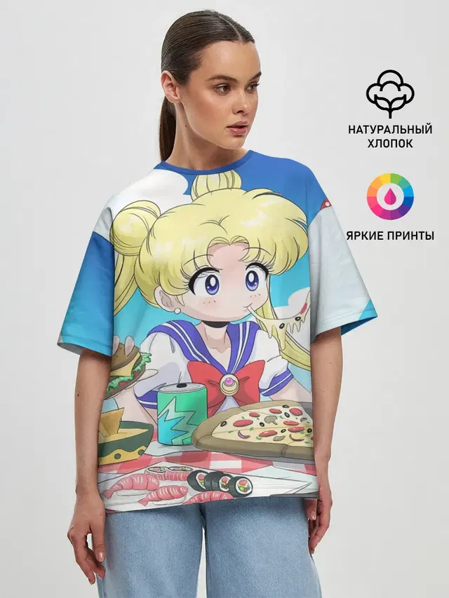 Женская футболка оверсайз
