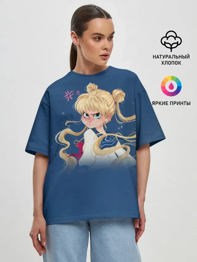 Женская футболка оверсайз