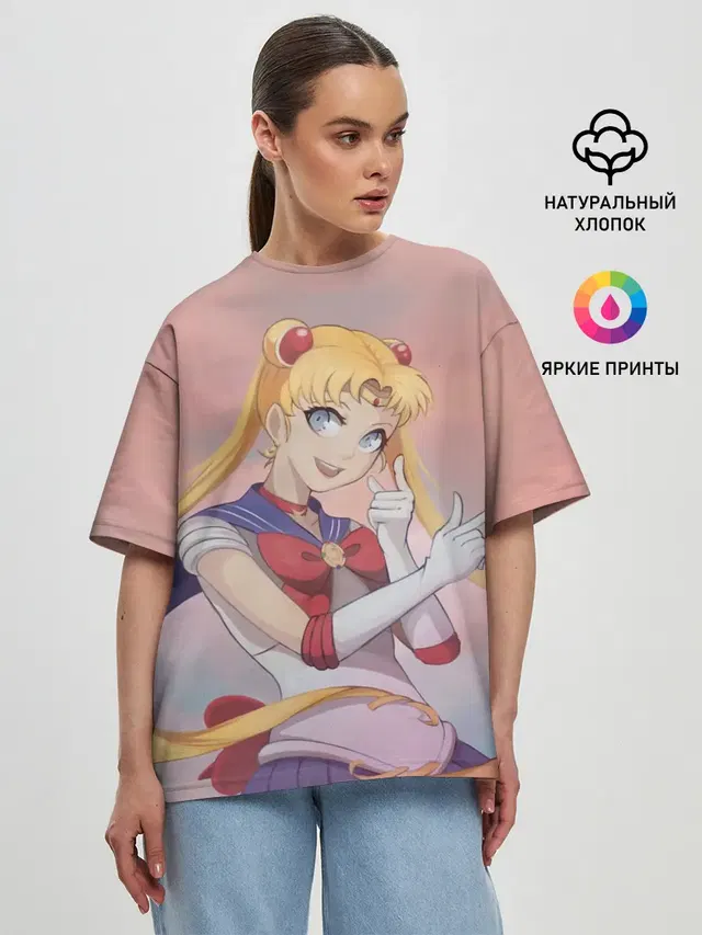 Женская футболка оверсайз
