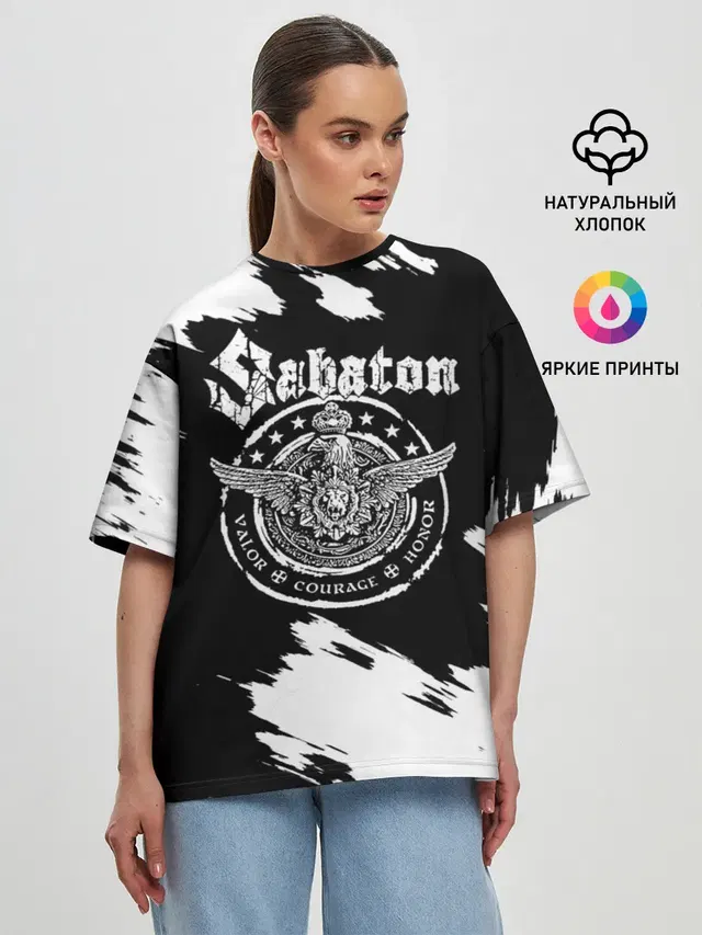 Женская футболка оверсайз