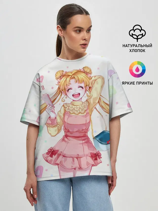 Женская футболка оверсайз