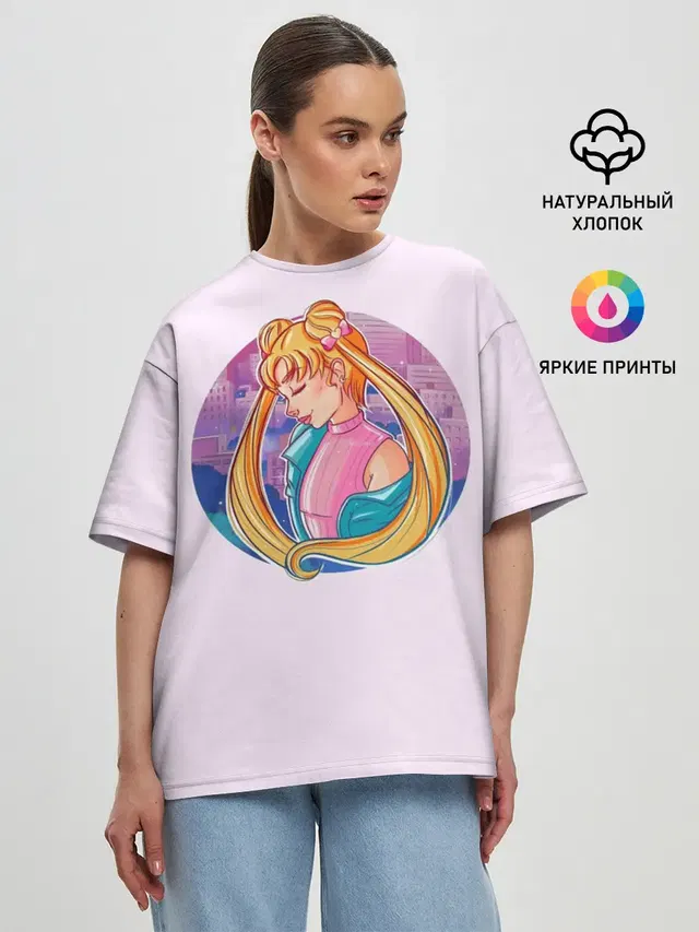 Женская футболка оверсайз
