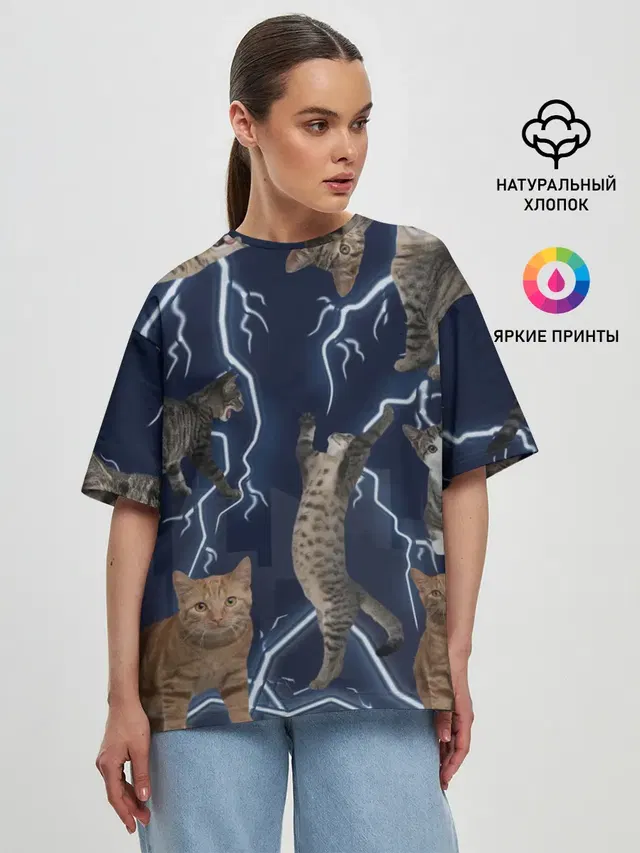 Женская футболка оверсайз