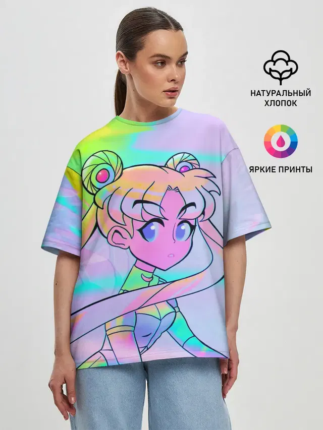 Женская футболка оверсайз