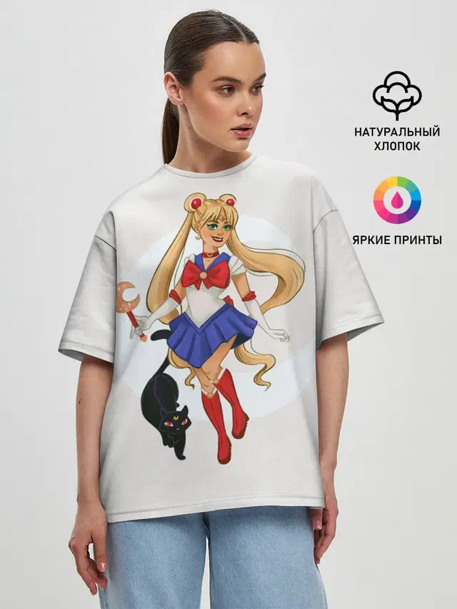 Женская футболка оверсайз