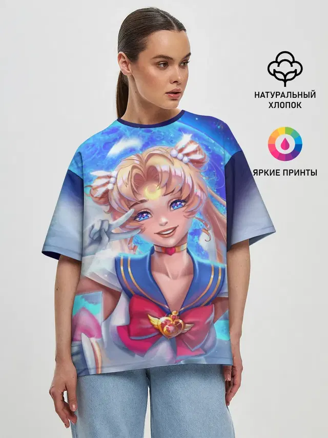 Женская футболка оверсайз