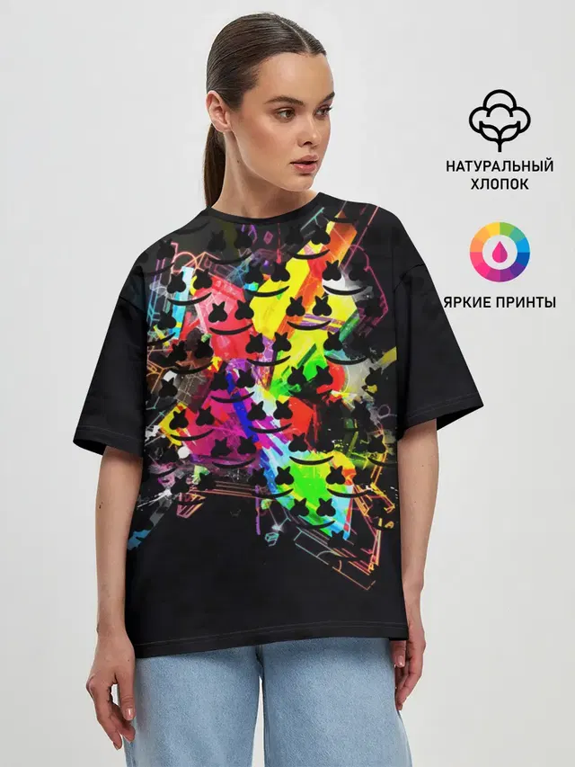 Женская футболка оверсайз