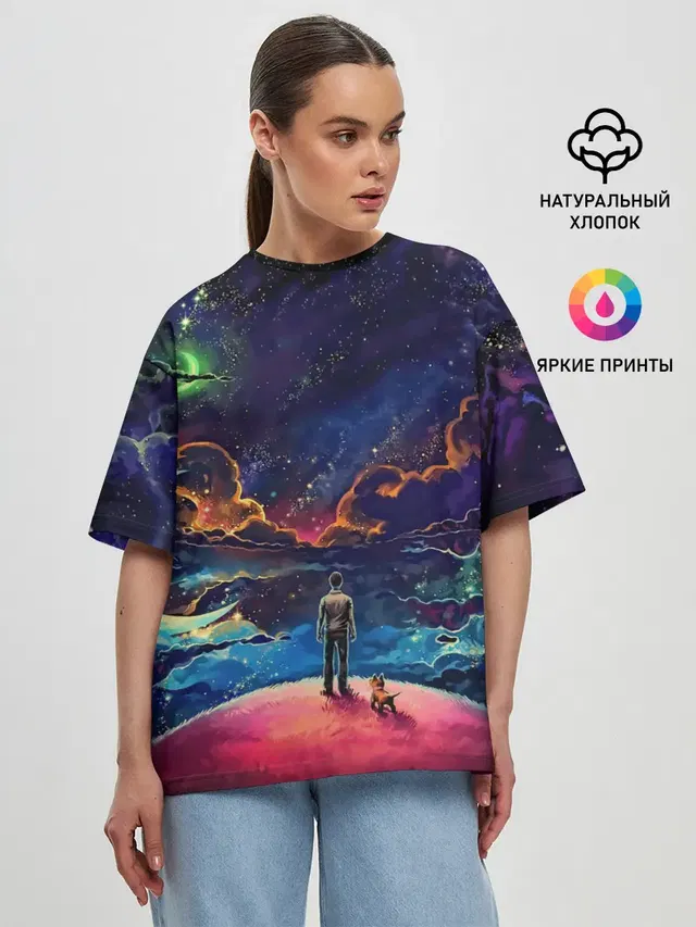Женская футболка оверсайз
