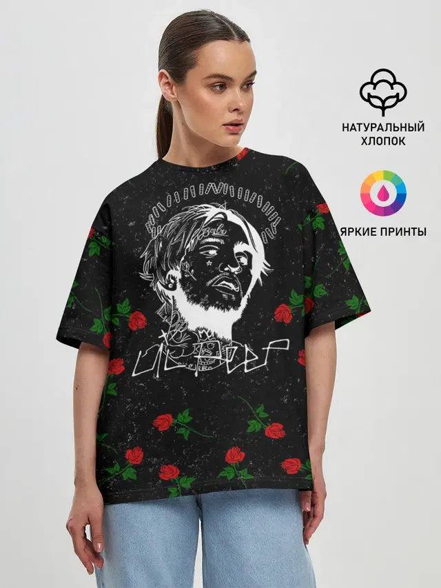 Женская футболка оверсайз