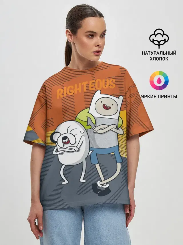 Женская футболка оверсайз