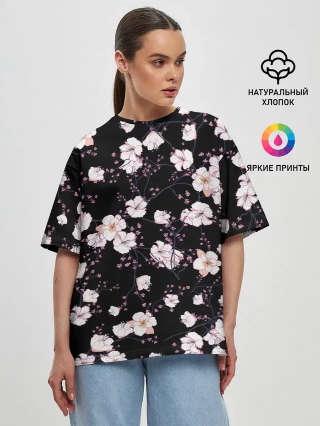 Женская футболка оверсайз